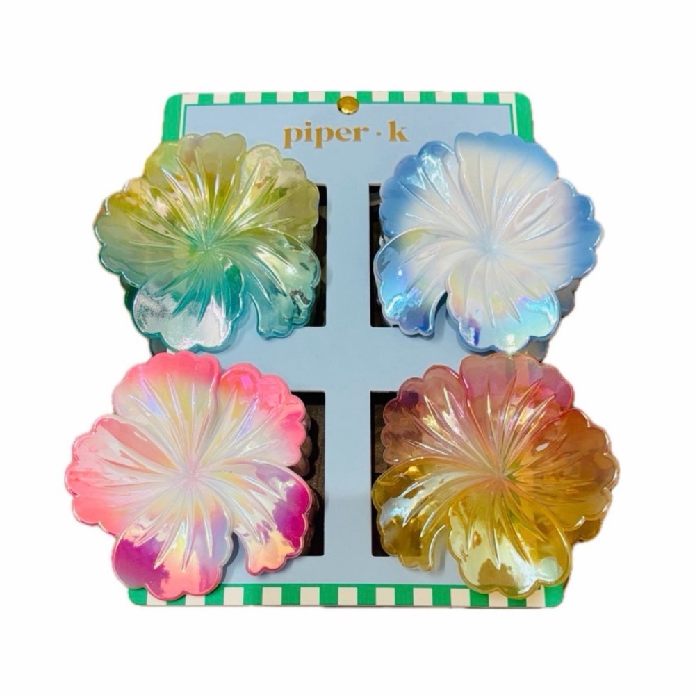 NWT 🌼🌸 Piper K Gorgeous Hair Claw Flower Clips set of 4